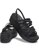 Crocs Brooklyn cu bretele, sandale cu toc mic pentru femei