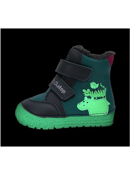 D.D.Step Ghete de iarnă pentru băieți – Fluorescente – cu strat hidrofug, mărimi 19–24