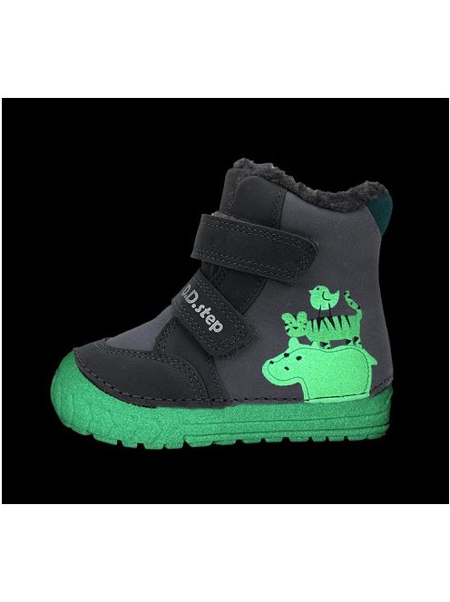 D.D.Step Ghete de iarnă pentru băieți – Fluorescente – cu strat hidrofug, mărimi 19–24