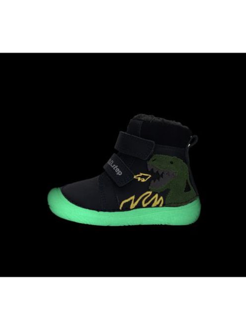 D.D.Step Ghete de iarnă „Barefoot” pentru băieți – mărimi 20–25 – cu talpă fluorescentă – cu strat hidrofob